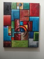The  Cirlce Of Light - 16X20 Inches Oil On Canvas Paintings - By Lanny Miranda, Abstract Painting Artist