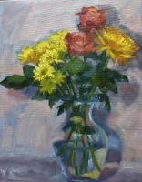 Still Life - Assorted Flowers - Oil On Canvas