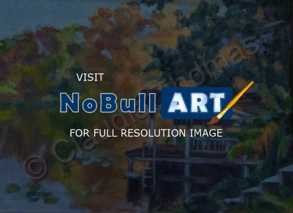 Landscapes - Florida Boathouse - Oil On Panel
