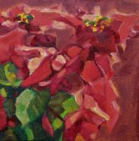 Botanicals - Poinsetta Rouge - Oil On Canvas