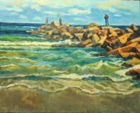 Landscapes - Jetty Two - Oil On Canvas