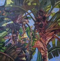 Botanicals - Two Bird Of Paradise Palms - Oil On Canvas
