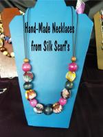 Hand-Made Silk Scarf Necklaces - Silk And Beads Jewelry - By Peggy Garr, Silk Scarf Necklaces Jewelry Artist