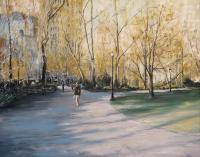 Winter In Madison Square Park - Oil Paintings - By Brian Pier, Impressionist Painting Artist
