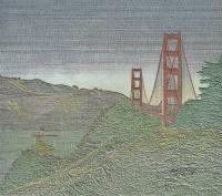 Golden Gate Bridge San Francisco Ca Usa - Mixed Media Drawings - By Anna Helena Fisher, Architectural Drawing Artist