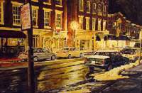 Lexington Street Light - Acrylic Paintings - By Thomas Akers, Realistic Painting Artist