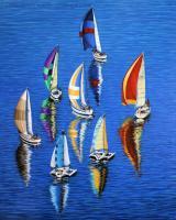 Morning Reflections - Acrylic On Canvas Paintings - By Jane Girardot, Realism Painting Artist