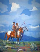 The Captured Sharps - Acrylic On Canvas Paintings - By Bob Bittinger, Traditional Western Americana Painting Artist