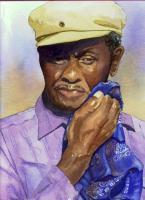 Mr Johnny - Watercolor Paintings - By Freddie Combs, Realistic Painting Artist