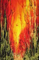 Abstract - On Fire - Silk Painting