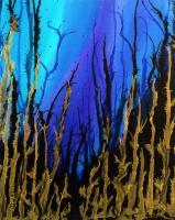 Abstract - Moonlight Glow - Silk Painting