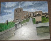 St Marys Graveyard - Acrylic Paintings - By Granpop Granny Marsay, Painted And Enhanced From Old Painting Artist