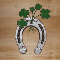 Luck Horse Shoe - Acrylics Woodwork - By Kevin Froese, Burned In Then Painted Woodwork Artist