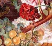 Grapes And Flowers - Watercolor Paintings - By Artist Irina Sztukowski, Realism Painting Artist