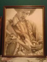 Jimmy Hendrix Portrait - Graphite Drawings - By Edward Stafford, Realistic Portraits Drawing Artist